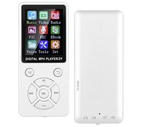 Reproductor MP3/Reproductor MP4, Pantalla de 1.8 Pulgadas Radio FM Reproductor portátil multifunción 8G Soporte Bluetooth Tarjeta de Memoria 32G Botones tácticos de Ocho diagramas(Blanco)