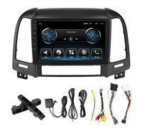 Reproductor MP5 para Coche Apto para Santa Fe 06-12, navegación GPS MP5 de 9 Pulgadas 2Din, Reproductor de música Bluetooth Multimedia para Android 9,1