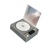 Reproductor multiformato compatible con diseño vintage, altavoces integrados ligeros para amantes de la música en viajes, batería de 4000 mAh, reproductor de CD retro