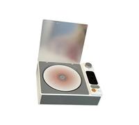 Reproductor multiformato compatible con diseño vintage, altavoces integrados ligeros para amantes de la música en viajes, batería de 4000 mAh, reproductor de CD retro