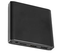 Reproductor Multimedia 4K con Control Remoto, Reproductor Multimedia 4K Ultra HD para Unidades USB y Tarjetas SD, Reproduce Video/Imagen/música 4K/UHD 30 Fps (Enchufe de la UE)