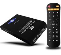 Reproductor Multimedia 4K Ultra HD y Carcasa HDD 2 en 1: Reproduce H.265/HEVC, H.264/AVC MP4, Videos MKV, música MP3, Fotos JPG, HDMI 4K, AV analógico, soporta 2 Pulgadas, 2.5 Pulgadas