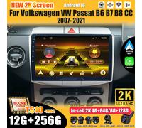Reproductor Multimedia Android 16 con Sistema Inteligente Carplay, Wifi 4G y 8 Núcleos para Volkswagen VW Passat B6 B7 B8 CC 2007-2021 2-32G no carplay