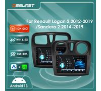 Autoradio Android 2Din Carplay para Renault Logan 2 2012-2016 2017 2018 2019 Sandero reproductor Multimedia GPS Navi Audio Estéreo 4G P1L A-4Core-1G 16G