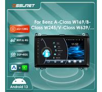 Reproductor multimedia con Android 13 para Mercedes Benz, autorradio con pantalla de 9 pulgadas, 4G, 8 núcleos, estéreo, Carplay, BT, SWC, WIFI, para W169, W245, W639, Vito, Viano, W906 P1L-4Core-1G 1