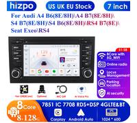 Reproductor Multimedia con Android 13 y pantalla QLED para coche, con 2Din Carplay autorradio, 4G, DSP 7862, para Audi A4, B6, B7, B8, S4, RS4, Seat Exeo S6 (8Core 6G 64G)