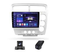Reproductor multimedia con pantalla táctil de 9 pulgadas CarPlay Android Auto Android 13.0 para Honda Civic 7(LHD/RHD 2000-2006)estéreo para coche GPS Bluetooth Radio estéreo para automóvil y FM(blanc