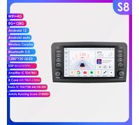 Reproductor Multimedia de vídeo para coche, radio con Android 12, Carplay, para Mercedes Benz ML350, ML450, ML63, AMG, ML500, ML320, clase GL, X164, 7862 P2 CP