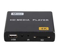 Reproductor Multimedia Digital 4K Full HD 1080P Compatible con Salida HDMI/AV, reproducción de Video y Fotos con Unidad USB/Tarjetas SD/Dispositivos externos(Enchufe de la UE)