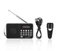 Reproductor multimedia digital compacto, radio AM/FM portátil con altavoz para un sonido estéreo nítido y fácil sintonización.