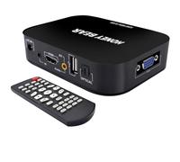 Reproductor multimedia HD 1080, soporta unidades de disco duro externo de 2TB, disco U, lector de tarjetas SD/MMC, conectores de HDMI ,VGA y AV