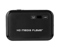 Reproductor multimedia HD, puertos HDMI Reproductor digital portátil 1080P Full-HD, reproducción de video y fotos con unidad USB/tarjetas SD/dispositivos externos, salida HDMI/AV/VGA(Enchufe de la UE)