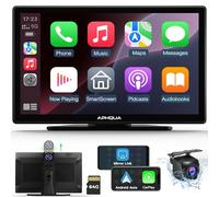 Reproductor Multimedia para Coche: Pantalla Apple Carplay para Coche con cámara de salpicadero de 2.5 K + cámara de Respaldo de 1080p, Tablet Pro MAX 2026 en HD IPS Carplay y Pantalla Android Auto