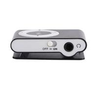 Reproductor multimedia, reproductor de video digital con auriculares y cable USB, reproductor de señalización digital para reproductor MP3 BackClip (negro)