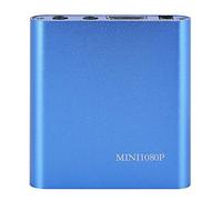 Reproductor Multimedia1080P, Diseño Compacto y Portátil, Admite Vídeo MKV y Películas BLU-Ray, con Control Remoto (100-240V) (Blue)