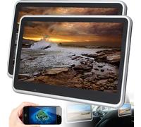 Reproductor Para Reposacabezas De Coche Con Pantalla Táctil Ips De 10,1'', Compatible Con Carplay/Android Auto Inalámbrico, TV Para Asiento Trasero Con USB/Tf/Fm/Bluetooth,2PCS-Black