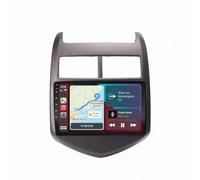 Reproductor Portátil Coche para Chevrolet Aveo/Sonic 2011-2013 para A-Pple Carplay & Android Auto, con Pantalla Táctil, GPS, Bluetooth, Bluetooth, Pantalla Táctil, 4 Nuclear 4G+64G