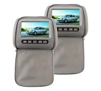 Reproductores de Video para Reposacabezas de Automóvil 2 Piezas de 7 Pulgadas Reproductor de DVD para Coche con Soporte para Reposacabezas Televisores de Coche para Asiento Trasero