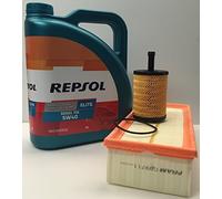 REPSOL Pack Elite TDI 5w40 505 01 + Filtro Aceite y Aire para Motores TDi