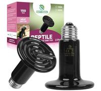 REPTI HOME Emisor de Calor Cerámico 150W (2 Pack), Bombillas de Calor para Reptiles, Calentador Cerámico para Tortugas, Gallinas, Perros