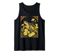 Reptil Caretta Tortuga Oceánica Y Gelsemium Camiseta sin Mangas