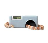 Reptil Cave, Amphibian Shelter, 14 x 9 x 5,58 cm Tank Habitat System with Built In Temperature Humidity Sensor Design, Durable Animal Resting Kit Set, Enclosure Comfort Accessory Pack, Home Use for