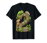 Reptile 2nd Birthday 2 Years Old Lizard Jungle Party Boys Camiseta
