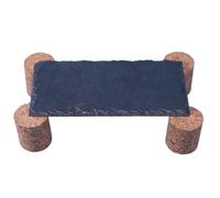 Reptile Basking Rock, Climbing Slate, Terrarium Habitat Decoration, Natural Heat Retention Stone, Cork Support Pillar, Aquarium Use for Gecko Tortoise Snake, 7.87x3.94