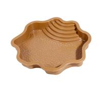 Reptile Bathing Pool with Ladder, Multi Functional Tortoise Bathtub and Feeding Dish, Decorative Aquarium Ornament for Gecko, Snake, Bearded Dragon, Lizard and Small Reptiles