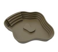 Reptile Bowl, Crawl Pet Food Plate, 24.5x21.8x4cm, Tortoise Bathing Pool, Turtle Water Bowl Soaking with Ladder, Sturdy, for Habitat Accessories, PP Material