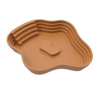 Reptile Bowl, Crawl Pet Food Plate, 24.5x21.8x4cm, Tortoise Bathing Pool, Turtle Water Bowl Soaking with Ladder, Sturdy, for Habitat Accessories, PP Material