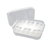 Reptile Breeding Box, 12 Grid Hatching Tray, 6.3x4.33in Transparent Incubation Container, Authentic Clear Design, Easy to Clean for Gecko, Lizard, Snake, Egg Hatching