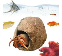Reptile Cave, Magnetic Fish Tank Hide, 3,94 x 3,15 x 3,15 pulgadas, diseño compacto, realista, resina de serpiente, para camarones, reptiles, acuarios, terrarios, gecko y tortugas