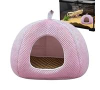 Reptile Cave, Portable Semi-Enclosed Easy Clean Mesh Hidehouse | Breathable Mesh Tent Gecko Snake Enclosure Terrarium Decor for Gecko Turtle Crab Hamster Mice Indoor Outdoor