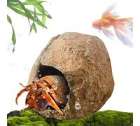 Reptile Cave - Reptile Hide | Reptile Decoration | Simulation Snake Cave And Hides, Reptile Habitat, Magnetic Resin Hide Caves, Fish Tank Hide For Shrimp, Gecko, Snake, Turtle, Reptile Accessory