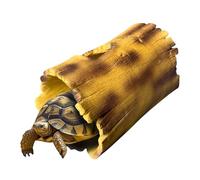 Reptile Cave, Resin Tree Texture Simulation 8.27x5.12x4.33 Inches, Decorative Tank Accessory for Climbing, Basking, and Shelter, Ideal for Snakes, Turtles, Indoor Wet & Dry