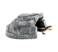 Reptile Cave - Resina | Rock Hideaway Shelter, Gecko | Acabado de textura natural, tamaño compacto de 4,9 pulgadas, retención de humedad, resina fácil de limpiar