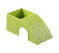 Reptile Cave Shelter, Portable Decorative Ornament, 7 Inches Turtle Food Water Bowls with Function, Resin Habitat Accessory with Natural Look, Pet Furniture for Bearded Dragon Horned Frogs