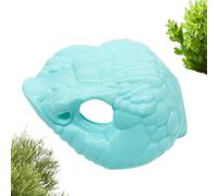 Reptile Cave, Snake Head Decor, Bearded Dragon Habitat Resin Aquarium Ornament, for Tortoise Leopard Gecko Snail Tree Frog Small Enclosure Terrarium Tank Decoration Use 4.09 x 3.74 x 1.97 in