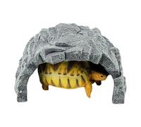 Reptile Caves - Reptile Rocks | 11 x 12,5 x 6 cm Resin Rock Shelter House - Amphibian Habitat Decor for Snake Basking Terrarium Fish Tank Lizards Bearded Dragon