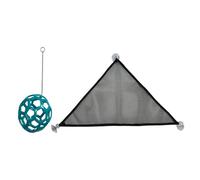 Reptile Climbing Hammock - Snake and Lizard Lounge with Attached Ball | Tank Mount Hammock with Durable Hanging Straps for Bearded Dragon, Chameleon, Enclosure Setup, Habitat Exploration, Feeding