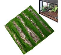 Reptile Cork Terrarium Background - Bark Backdrop, Habitat Decor | Natural Tree Bark Wall with Artificial Moss, Realistic Vivarium Climbing For Gecko Lizard Tortoise Frog Chameleon