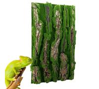 Reptile Cork Terrarium Background - Reptile Bark Decoration | Lizard Habitat Decorations Bark Backdrop | Reptiles Habitat Decor with Artificial Moss For Gecko, Lizard, Tortoise, Frog, Chameleon