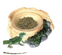 Reptile Dish, Lizard Water Bowl, Terrarium Feeding Bowl, Turtle Food Dish with Stable and Spill Resistant for Small Turtles, Lizards, or Amphibians, 1 Piece