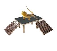 Reptile Dock For Basking | Easy Install Flat with Wooden Ramp