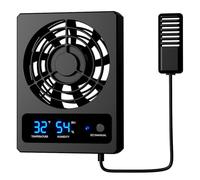 Reptile Fan - Intelligent Terrarium Ventilation Fan with LED Display Low Noise 28dB Temperature and Humidity Control Air Circulation F́an for Reptile Enclosures Snakes Rainforest Terrariums