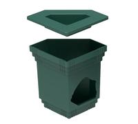 Reptile Feeder, Basking Decor, Simulated Aquarium Ornament with Food and Water Bowls, Multi Purpose Landscape Dish for Bearded Dragons, Turtles, Geckos, Crabs, Shrimp, Spiders