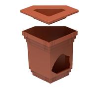 Reptile Feeder, Basking Decor, Simulated Aquarium Ornament with Food and Water Bowls, Multi Purpose Landscape Dish for Bearded Dragons, Turtles, Geckos, Crabs, Shrimp, Spiders