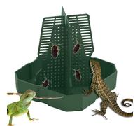 Reptile Feeder, Chameleon Feeder Dish, Tank and Aquarium Accessories, Live Worm Organizer, Anti-Escape Superworm Feeder, Climbing Prey Column, Reptile Feeding Dish