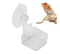 Reptile Feeders - 1.57x1.57in Small Reptile Waterers | Reptiles Alimentador | Suction Cup Reptiles Food Dish | Habitat Decor | Pet Water Container Tray for Lizards, Spider, Tree Frogs, Chameleons